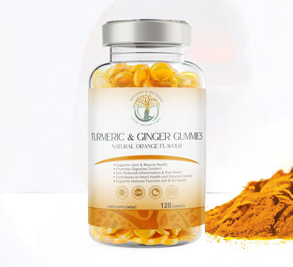 Tumeric & Ginger Gummies - 120 Natural Orange Flavour