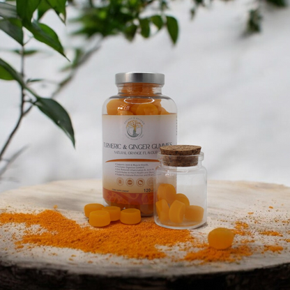 Tumeric & Ginger Gummies - 120 Natural Orange Flavour