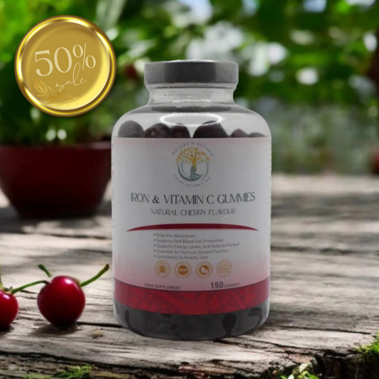 Iron & Vitamin C Gummies - 150 Natural Cherry Flavour