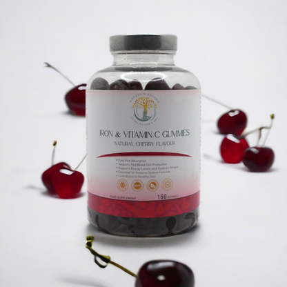 Iron & Vitamin C Gummies - 150 Natural Cherry Flavour