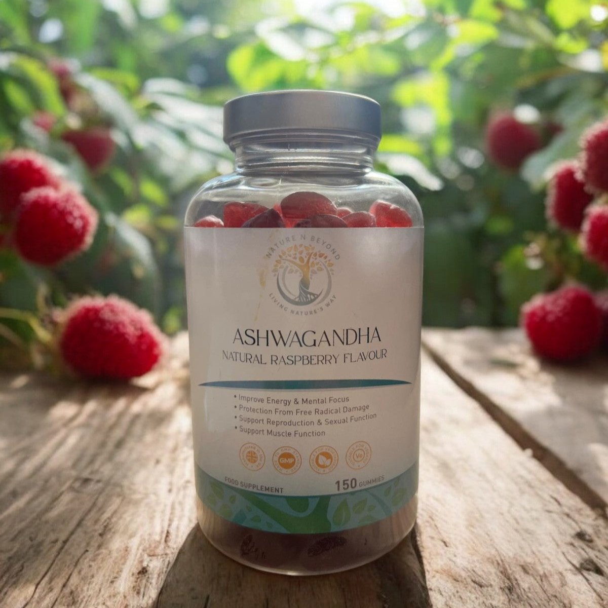 Ashwagandha 600mg - Natural Raspberry Flavour Gummies